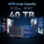 Aluminum Dual Bay Hard Drive Enclosure with Fan for 2.5/3.5 SATA HDD/SSD with USB A/C 3.0, Tool-Free Hard Drive Enclosure, Daisy Chain Expansion, Das(NO Raid/NAS) - Image 3