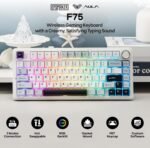 EPOMAKER x Aula F75 75% Gasket Mechanical Keyboard, Wireless/Bluetooth/USB-C, Fon Five Layer Pads, Knob, RGB, Battery, NKRO (LEOBOG Reaper Switch, Light Blue) - Image 3