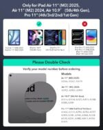 ESR iPad Air 11 Inch Case with Keyboard (M3/M2, 2025/2024), Air (5th/4thGen) & Pro 11 Inch (4th/3rd/2nd/1st Gen), Easy-Set Magnetic Stand, Portrait/Raised Modes, with Removable Protective Case, Purple - Image 3