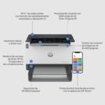 HP LaserTank 1504w, 2R7F3A, Monochrome Printer with Integrated Quick Refill Toner, Manual Double-Sided Printing, 22 ppm, Up to 5000 Pages, Wi-Fi, USB, LCD, White - Image 8