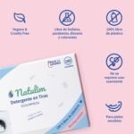 Natulim Washing Machine Detergent Strips (180 Washes) – Includes Softening Effect, Eco-Friendly, Hypoallergenic, Zero Waste, Made in Spain – Clean and Soft Clothes Without Mousing the Planet (Floral) - Imagen 3