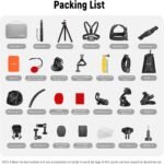 NEEWER 50 in 1 Action Camera Accessory Kit, GoPro Hero 12 Hero 11 Hero10 Hero 9 8 7 GoPro MAX GoPro Fusion Insta360 X3 X2 dji Osmo Action 4 3 2 APEMAN Black Case - Image 8