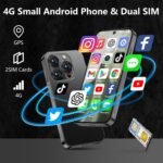 4G Mini Smartphone, Unlocked, 3.9" HD Full Screen 1950mAh Android 12 Dual SIM 3GB+32GB World's Smallest 4G Small Cell Phone for Kids, GPS Face ID - Image 3