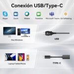 Wantek Headphones with Microphone USB – Headphones with Microphone for PC Office Zoom Skype Laptop Call Center Computers Personal Computer – USB A/Type C Connection - Image 3