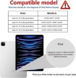 Detachable Case for iPad Pro 12.9-inch (6th/5th/4th/3rd Generation, 2022/2021/2020/2018), Removable Magnetic Cover, Clear Transparent Hard Back with Pencil Holder, Auto Wake/Sleep (Blue) - Image 3