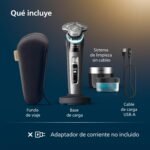 Philips i9000 Prestige, Men's Electric Shaver, Wet and Dry Beard Shaver, SkinIQ Technology, Charging Dock, Rechargeable, Travel Case, Cleaning Center, XP9202/30 - Imagen 8