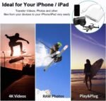 SD Card Reader for iPhone, iPhone Lightning Memory Card Reader, SD/TF Card Adapter for iPhone 14/13/12/11/iPad/Camera - Image 7