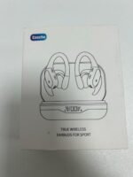 Wireless Headphones, Bluetooth 5.3 Sports Headphones with Ear Hooks, 60H Playback, LED Display, ENC HD Call, Deep Low, Comfortable Fit, IP7 Waterproof White Blue - Image 3