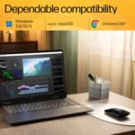 HP Z3700 – Wireless Mouse (1200 DPI, 3 Buttons and Scroll Wheel, 16 Months Battery, LED Technology, USB and Windows Vista/7/8/10 Available), Black - Image 9