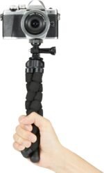 Amazon Basics Flexible Portable Tripod with Wireless Remote Control and Smartphone Clamp, 10 Inch, Black - Imagen 5