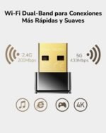 Cudy AC650 Wireless WiFi Adapter 650Mbps USB for PC with SoftAP Mode - Nano Size | Compatible with Windows XP / 7/8 / 8.1/10, Mac OS 10.6~10.11 - Imagen 4