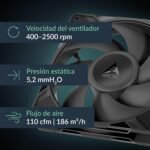 ARCTIC P14 Pro PST CO - Powerful Premium Case Fan, Continuous Operation, Case Fan PWM 140mm, Y-Cable Splitter, 400–2500rpm, 0rpm - Imagen 3