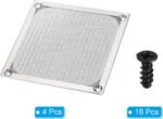 PATIKIL 120mm Fan Filter Grids with Screws, 4 Pack Aluminum Frame Stainless Steel Mesh Dust Proof Cover for Computer Case, Silver - Imagen 4