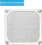 PATIKIL 120mm Fan Filter Grids with Screws, 4 Pack Aluminum Frame Stainless Steel Mesh Dust Proof Cover for Computer Case, Silver - Imagen 5