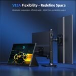 UPERFECT 4K QLED 15.6 Inch Portable Monitor 1500:1 500 Nits 100% AdobeRGB 3840 x 2160 UHD Matte Eye-Care Display for PC Laptop Game Console, Metal Body, VESA Compatible - Image 7