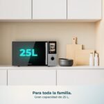 Cecotec Digital Touch Microwave with Grill 25L Convection 2500 Touch. 900W, Grill 1200W, Touch Control, Convection 2200 W, 8 Programs, Timer 60min, Turntable 315 mm, Safe - Imagen 3