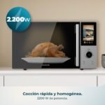 Cecotec Digital Touch Microwave with Grill 25L Convection 2500 Touch. 900W, Grill 1200W, Touch Control, Convection 2200 W, 8 Programs, Timer 60min, Turntable 315 mm, Safe - Imagen 7