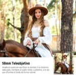 NEEWER 58 mm Telephoto Lens with 17 mm Threaded Clip for Mobile Camera, 6 Elements in 5 Groups, 2X Magnification, Compatible with iPhone Android Samsung for Portrait Photography, LS-71 - Imagen 3