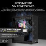 CORSAIR iCUE Link RX120 MAX 120mm PWM Thick Fan with iCUE Link System Hub - High Static Pressure - Liquid Crystal Polymer - Magnetic Dome Bearing - Triple Pack - Black - Imagen 5