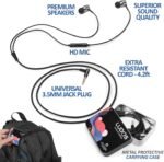 Ludos OMNITONE In-Ear Headphones with Cable and Microphone, 5 Years Warranty, Earphone with Jack, Headphones Music with Powerful Bass, for iPhone, iPad, Samsung, Xiaomi, Huawei, Gaming - Imagen 3