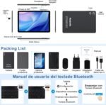 10 Inch Android Tablet 15, 30GB RAM+128GB (2TB TF) Octa-Core/Gemini AI/Widevine L1/5GWiFi6/8000mAh/5MP+8MP/Tablets with Keyboard & Case & Mouse,Grey - Imagen 7