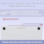 MacBook Air 13.6 Inch Case M4 M3 M2 2025-2022 [A3240 A3113 A2681], with Stand Functions Hard Cases, Plastic Hard Shell Case for Mac Air 13.6" Cover Case - Purple - Imagen 3