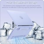 MacBook Air 13.6 Inch Case M4 M3 M2 2025-2022 [A3240 A3113 A2681], with Stand Functions Hard Cases, Plastic Hard Shell Case for Mac Air 13.6" Cover Case - Purple - Imagen 5