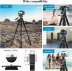 Victiv 185 cm Tripod for High Mobile Phone, Tripod Camera for Nikon Canon Sony Travel, Premium Aluminium Tripod DSLR Reflex Camera with Phone Holder and 2 Quick Release Plates - Imagen 3