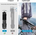 Victiv 185 cm Tripod for High Mobile Phone, Tripod Camera for Nikon Canon Sony Travel, Premium Aluminium Tripod DSLR Reflex Camera with Phone Holder and 2 Quick Release Plates - Imagen 4