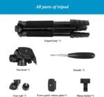 Victiv 185 cm Tripod for High Mobile Phone, Tripod Camera for Nikon Canon Sony Travel, Premium Aluminium Tripod DSLR Reflex Camera with Phone Holder and 2 Quick Release Plates - Imagen 7