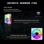 TZMRIT Prism 4 Pro RGB Fan 120mm Black 5V 3-Pin Synchronizable Mirror 4-Pin PWM ARGB PC Case (White Reverse Flow-X3) - Image 3