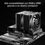 be quiet! Pure Rock Pro 3 Black Air Cooler, Impressively High Cooling Capacity, 6 High Performance Heat Pipes, 2 Pure Wings 3 120mm PWM Optimized Fans - Imagen 7