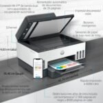 HP Smart Tank 7305 28B75A – A4 Multifunction Printer with Refillable Ink Tank, Colour Printing, Scanner, Copier, Wi-Fi, Smart App, White and Dark Grey - Imagen 3