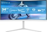 Philips 34M2C5501A Monitor 34" UWQHD Curved, WLED, 180Hz, Fast VA, 1 ms GtG, HDR10, Adaptive Sync., Speakers, Height Adjustable (3440x1440, 2X HDMI 2.0, 1x DP 1.4, USB-Hub) Grey - Imagen 3