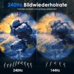 TITAN ARMY 240Hz 1440P Gaming Monitor 24.5 Inch, QHD 2560 x 1440, Fast IPS 1ms GTG, Adaptive Sync Monitor, HDR500, 123% sRGB, Adjustable Support, 100*100 VESA, HDMI 2.0 DisplayPort 1.4 P2510S PLUS - Image 3