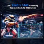 TITAN ARMY 240Hz 1440P Gaming Monitor 24.5 Inch, QHD 2560 x 1440, Fast IPS 1ms GTG, Adaptive Sync Monitor, HDR500, 123% sRGB, Adjustable Support, 100*100 VESA, HDMI 2.0 DisplayPort 1.4 P2510S PLUS - Image 4