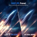 TITAN ARMY 240Hz 1440P Gaming Monitor 24.5 Inch, QHD 2560 x 1440, Fast IPS 1ms GTG, Adaptive Sync Monitor, HDR500, 123% sRGB, Adjustable Support, 100*100 VESA, HDMI 2.0 DisplayPort 1.4 P2510S PLUS - Image 5