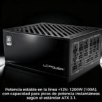 LC-POWER LC1200P V3.1 PC Power Supply 1200W 80 Plus Platinum Fully Modular - ATX 3.1, PCIe 5.1, 135mm Ultra Quiet Fan for High Performance Gaming - Image 5