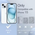 JETech Silicone Case for iPhone 15 6.1 Inches, Full Body Protective Case with Soft and Silky Touch, Anti-Shock Case (Blue) - Image 3