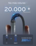 SUNGUY USB C Kabel, 0.5 m USB C Auf U SB 10Gbps Type C Cable und Nylon Geflochtenes Datenkabel Type C compatibel mit iPhone 17/16/15 Pro Max, Galaxy S25 S24 S23, Android Auto – Grey - Imagen 6