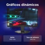 Lenovo Legion 24-10- FHD 23.8" Gaming Monitor (IPS, 240Hz, 0.5ms, 16:9, HDMI 2.1 - DP 1.4, AMD FreeSync Premium, VESA Adaptive Sync, VESA Mount 100mm, Tilt/Height/Pivot/Swivel Adjustment) Black - Image 12