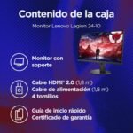 Lenovo Legion 24-10- FHD 23.8" Gaming Monitor (IPS, 240Hz, 0.5ms, 16:9, HDMI 2.1 - DP 1.4, AMD FreeSync Premium, VESA Adaptive Sync, VESA Mount 100mm, Tilt/Height/Pivot/Swivel Adjustment) Black - Image 14