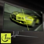 MSI MAG345CQR, 34" UWQHD 3440 x 1440 Computer Display, 180 Hz, HDMI, 1 ms, Black - Image 4