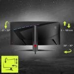 MSI MAG345CQR, 34" UWQHD 3440 x 1440 Computer Display, 180 Hz, HDMI, 1 ms, Black - Image 7