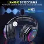 Tatybo Wireless Gaming Headset for PC/PS5/PS4, Wireless Gaming Headset with 2.4GHz+Bluetooth 5.3 Dual Mode, 7.1 Surround Sound, 40Hr+ Duration - Imagen 5