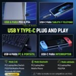 Tatybo Wireless Gaming Headset for PC/PS5/PS4, Wireless Gaming Headset with 2.4GHz+Bluetooth 5.3 Dual Mode, 7.1 Surround Sound, 40Hr+ Duration - Imagen 7