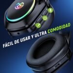 Tatybo Wireless Gaming Headset for PC/PS5/PS4, Wireless Gaming Headset with 2.4GHz+Bluetooth 5.3 Dual Mode, 7.1 Surround Sound, 40Hr+ Duration - Imagen 8