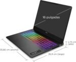 HP OMEN MAX – Gaming Laptop 16" OLED 240Hz (Ultra 9-275HX, 32GB RAM, 1TB, NVIDIA GeForce RTX 5070 8GB, Windows 11) Black – Spanish QWERTY Keyboard - Imagen 3