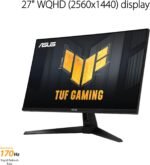 ASUS TUF Gaming VG27AQA1A - 27" WQHD (2560x1440), Overclock 170Hz (above 144Hz), Extreme Low Motion Blur, Freesync Premium, 1ms (MPRT), Shadow Boost, HDR, DisplayWidget Lite - Imagen 3