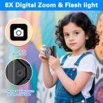 Camera Photos 64MP 4K Digital Camera with Zoom 8X Compact Camera Rechargeable Compact Portable Camera for Kids Beginners Adult - Image 3